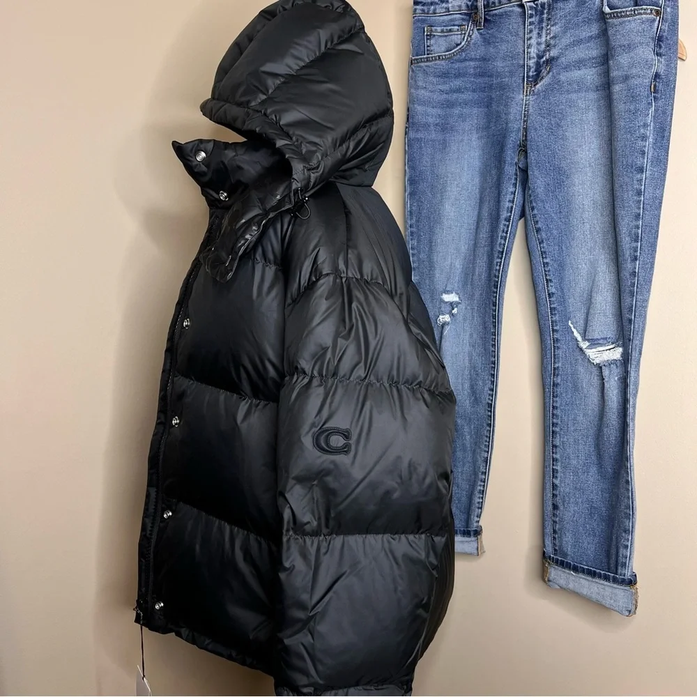 COACH Short Down Puffer Coat Size Large